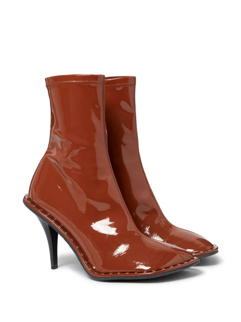 Brown Ryder 100 Faux-leather Ankle Boots