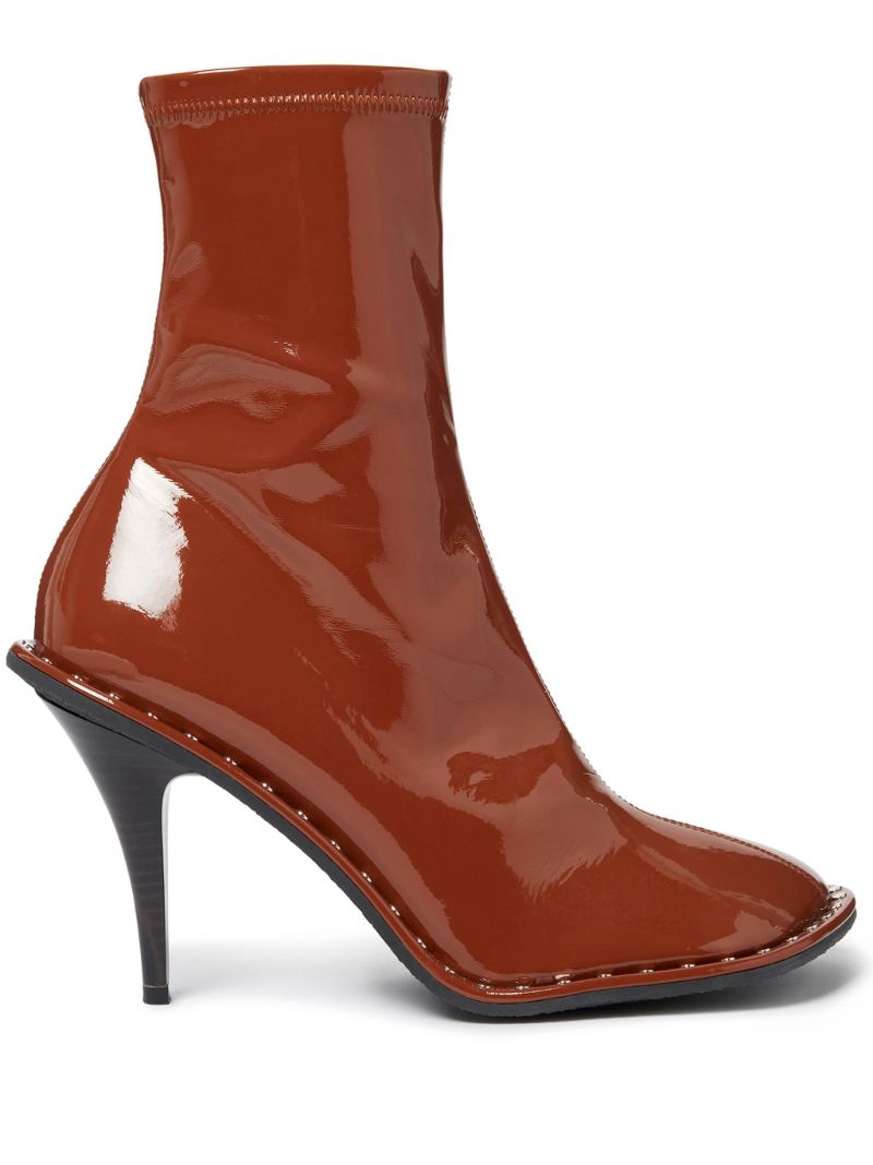 Brown Ryder 100 Faux-leather Ankle Boots