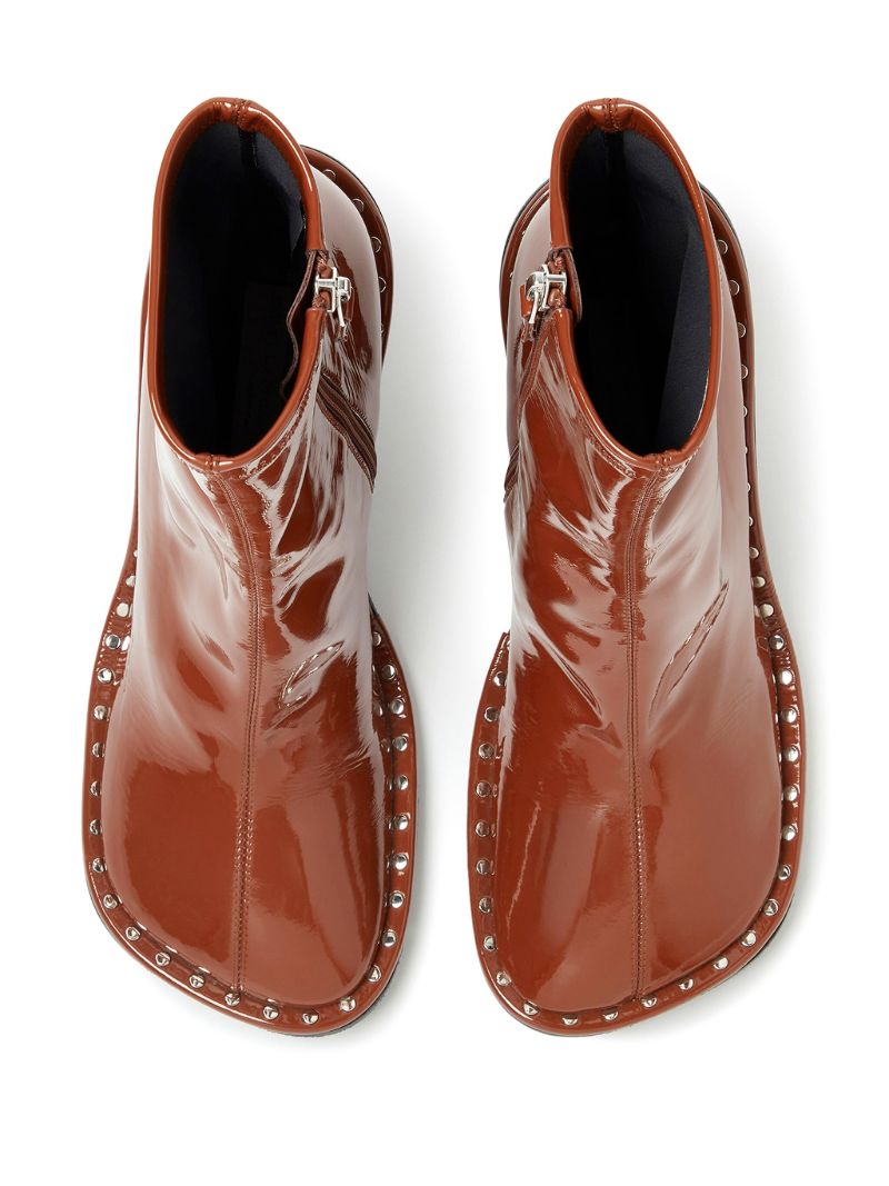 Brown Ryder 100 Faux-leather Ankle Boots