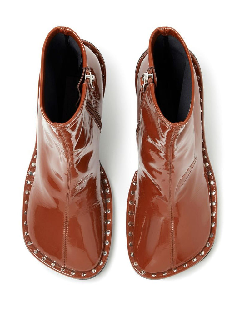 Brown Ryder 100 Faux-leather Ankle Boots