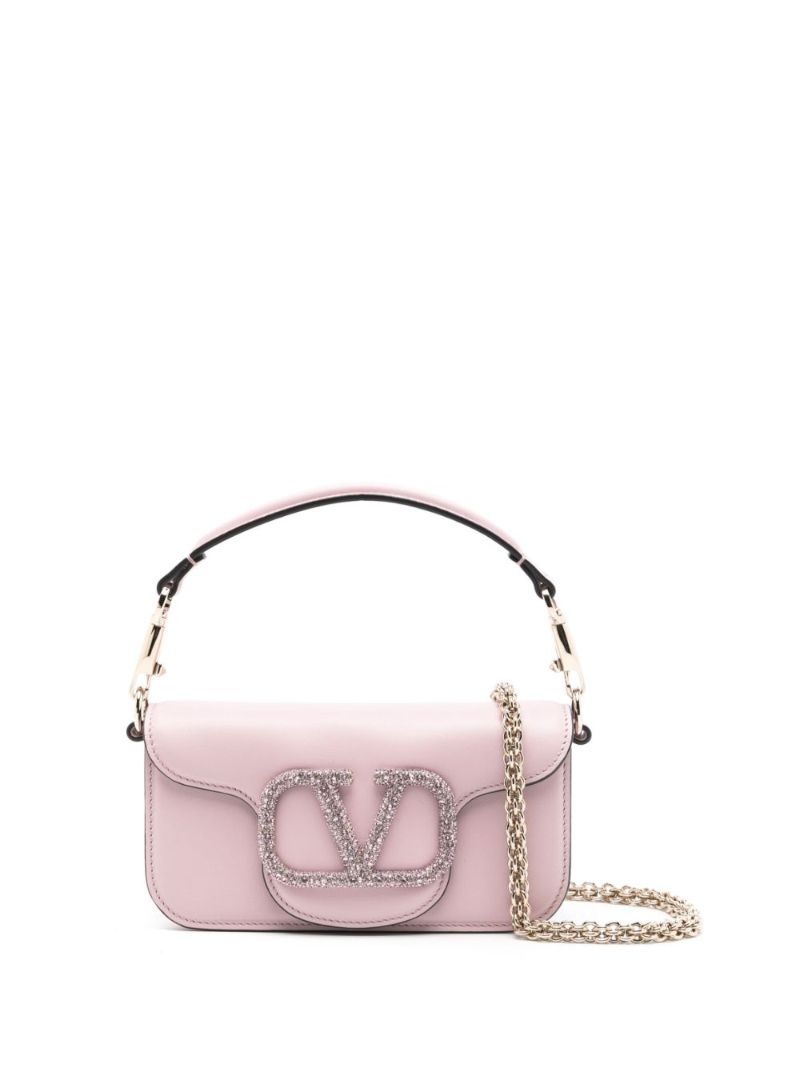 Pink Loco Crystal-embellished Small Shoulder Bag