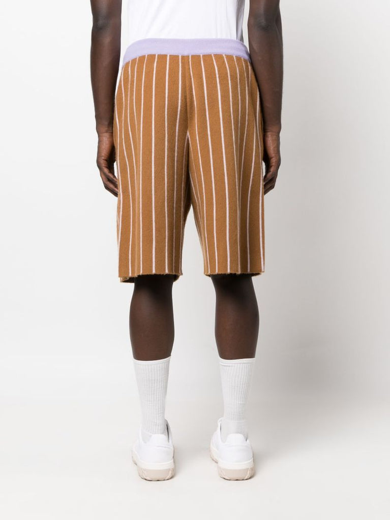 Striped Cashmere Shorts