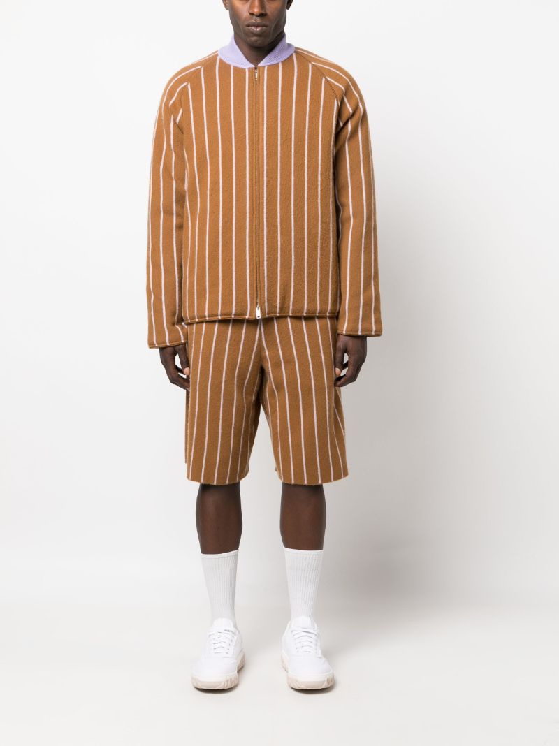 Striped Cashmere Shorts