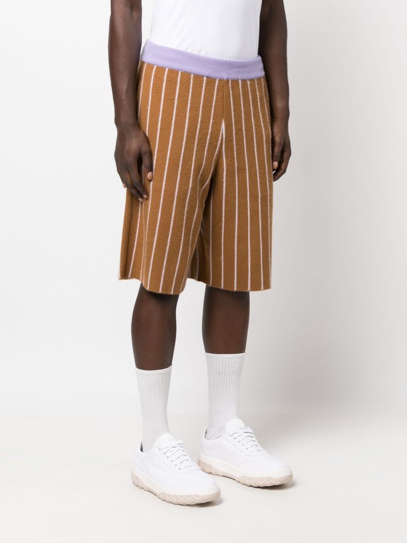 Striped Cashmere Shorts
