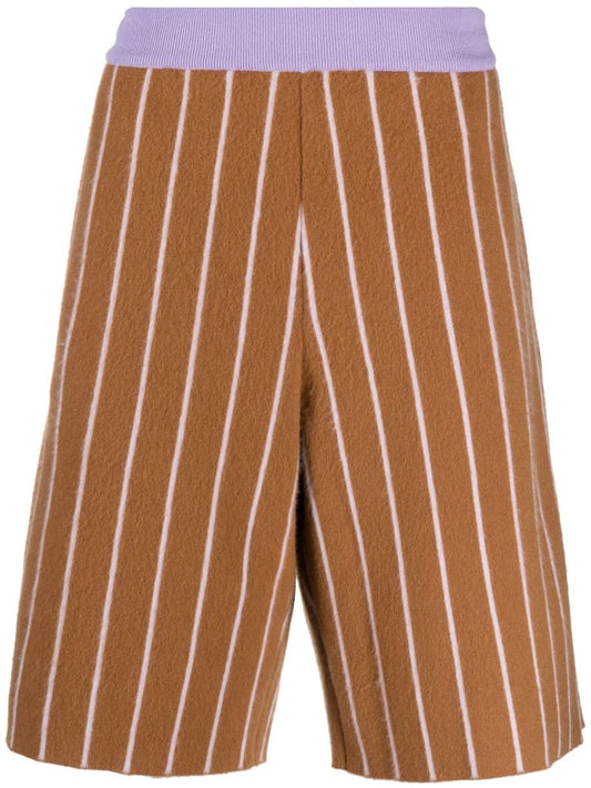 Striped Cashmere Shorts