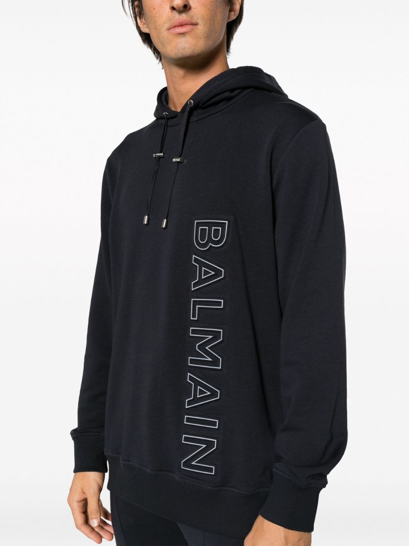 Blue Reflective Logo Cotton Hoodie