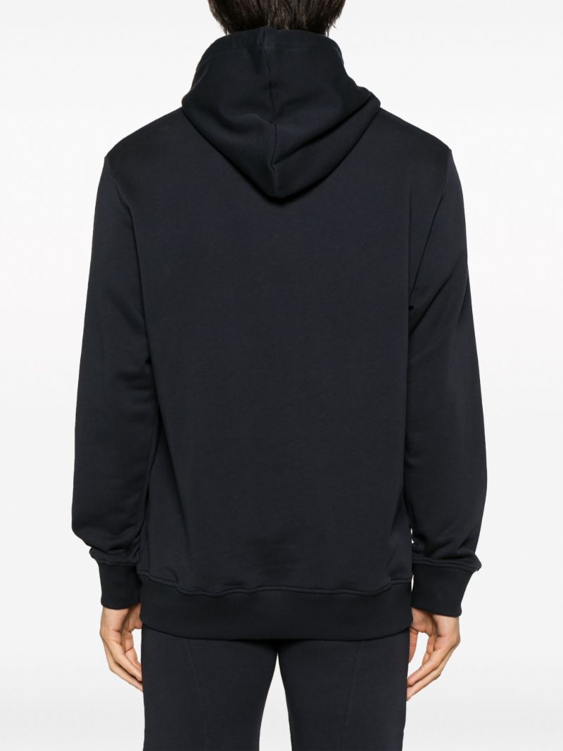 Blue Reflective Logo Cotton Hoodie