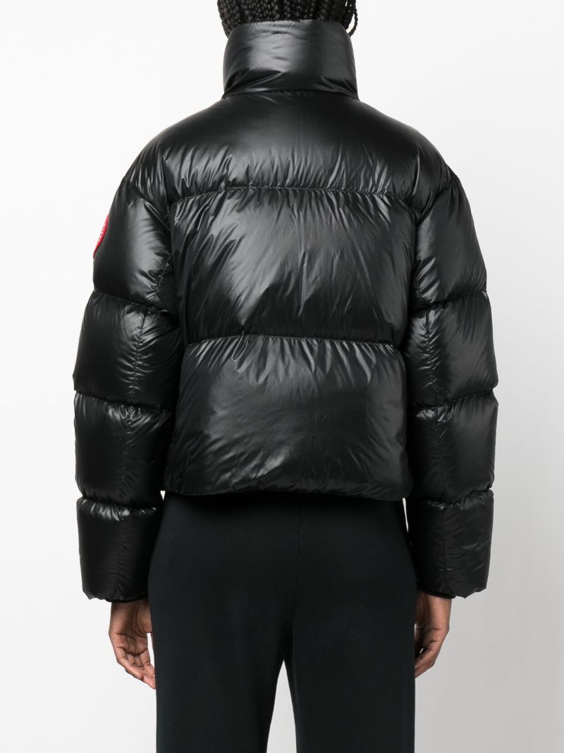 Black Cypress Cropped Puffer Jacket
