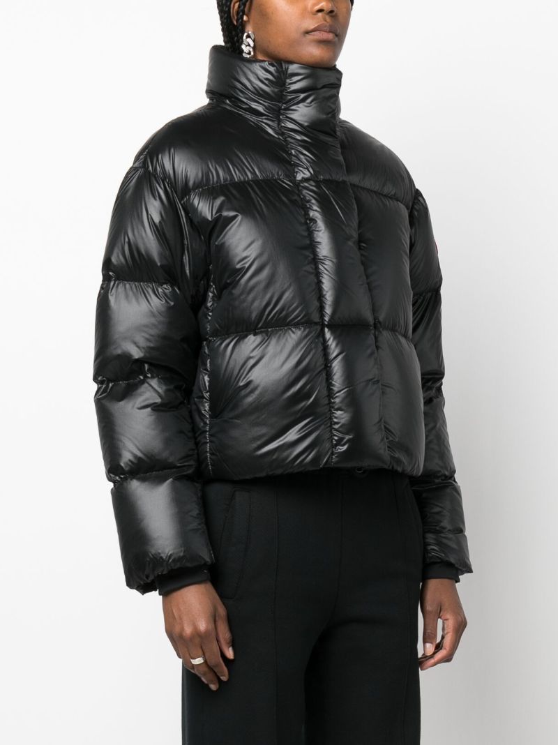 Black Cypress Cropped Puffer Jacket