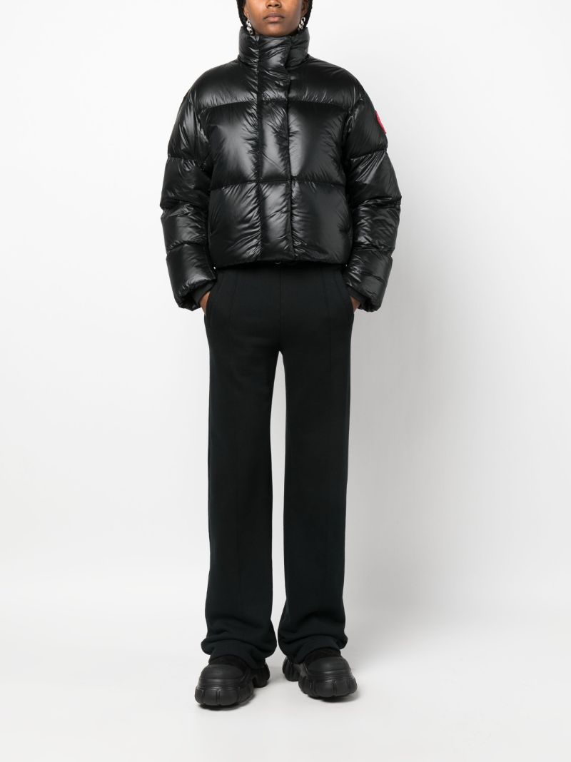 Black Cypress Cropped Puffer Jacket