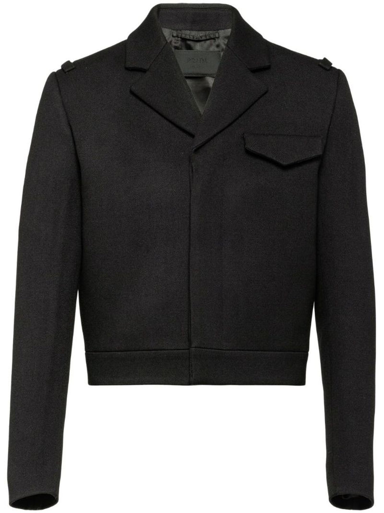 Black Wool Single-breasted Jacket