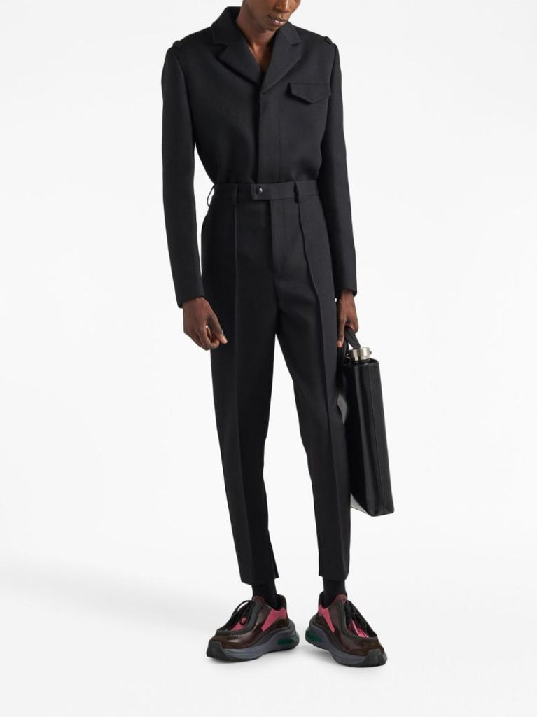 Black Wool Single-breasted Jacket