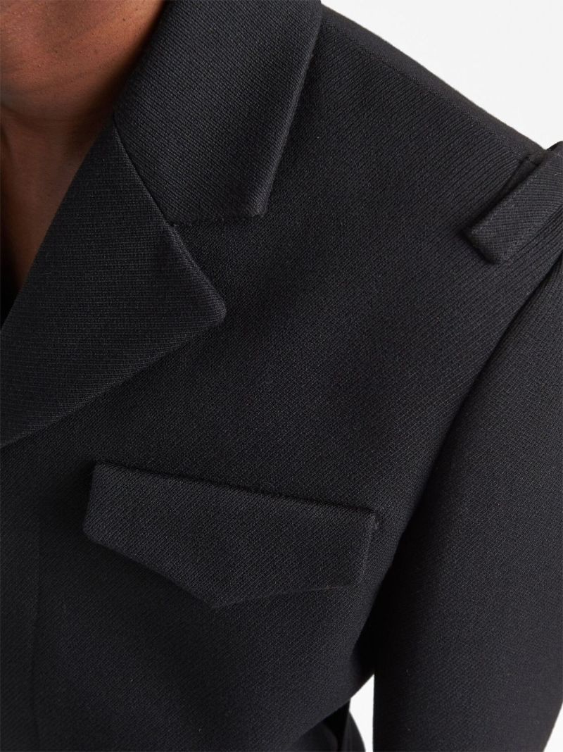 Black Wool Single-breasted Jacket