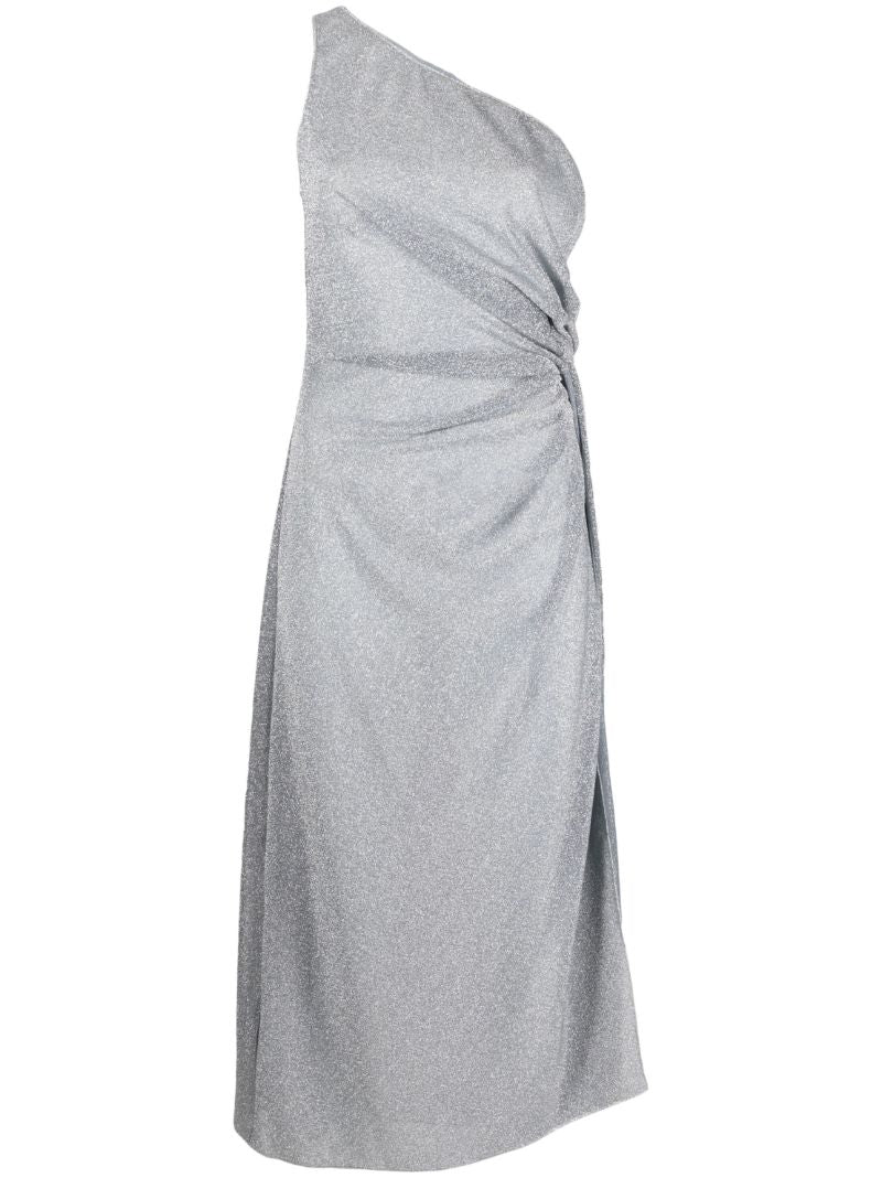 Grey LumiÃ_x0083_Â¨re Knot Lurex Dress