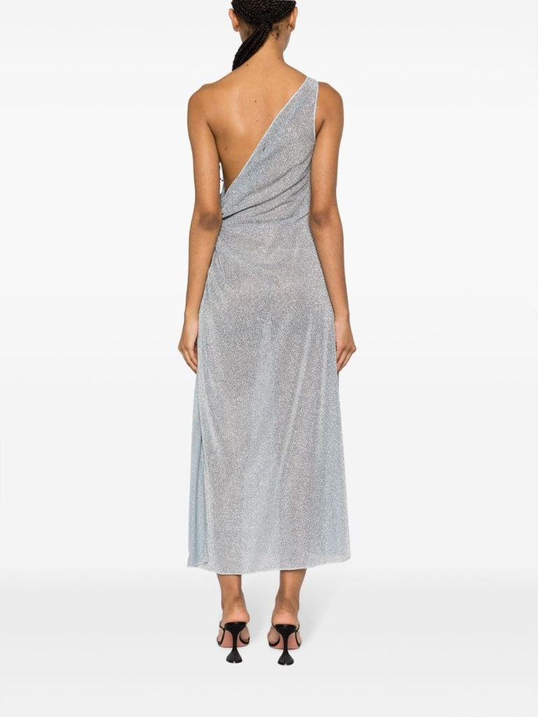 Grey LumiÃ_x0083_Â¨re Knot Lurex Dress