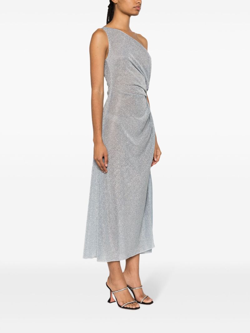 Grey LumiÃ_x0083_Â¨re Knot Lurex Dress