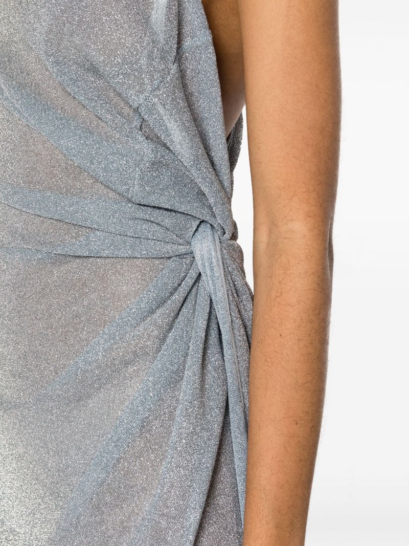 Grey LumiÃ_x0083_Â¨re Knot Lurex Dress