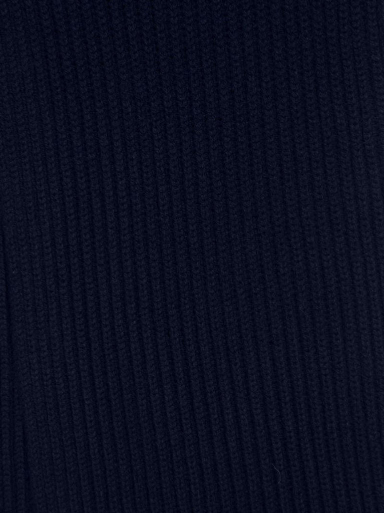 Blue Logo-patch Wool Scarf
