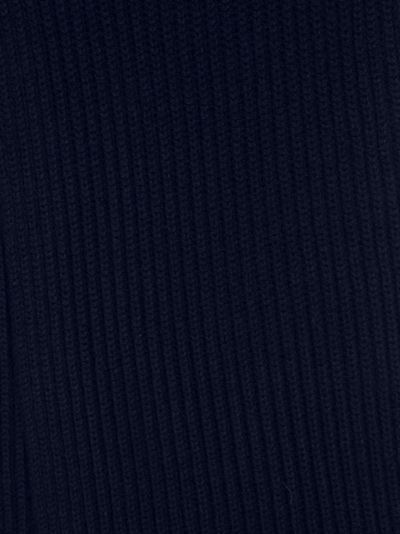 Blue Logo-patch Wool Scarf