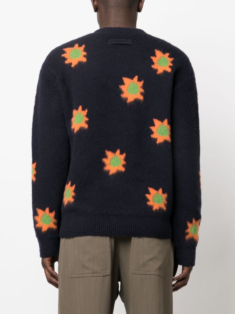 Blue Star-intarsia Sweater