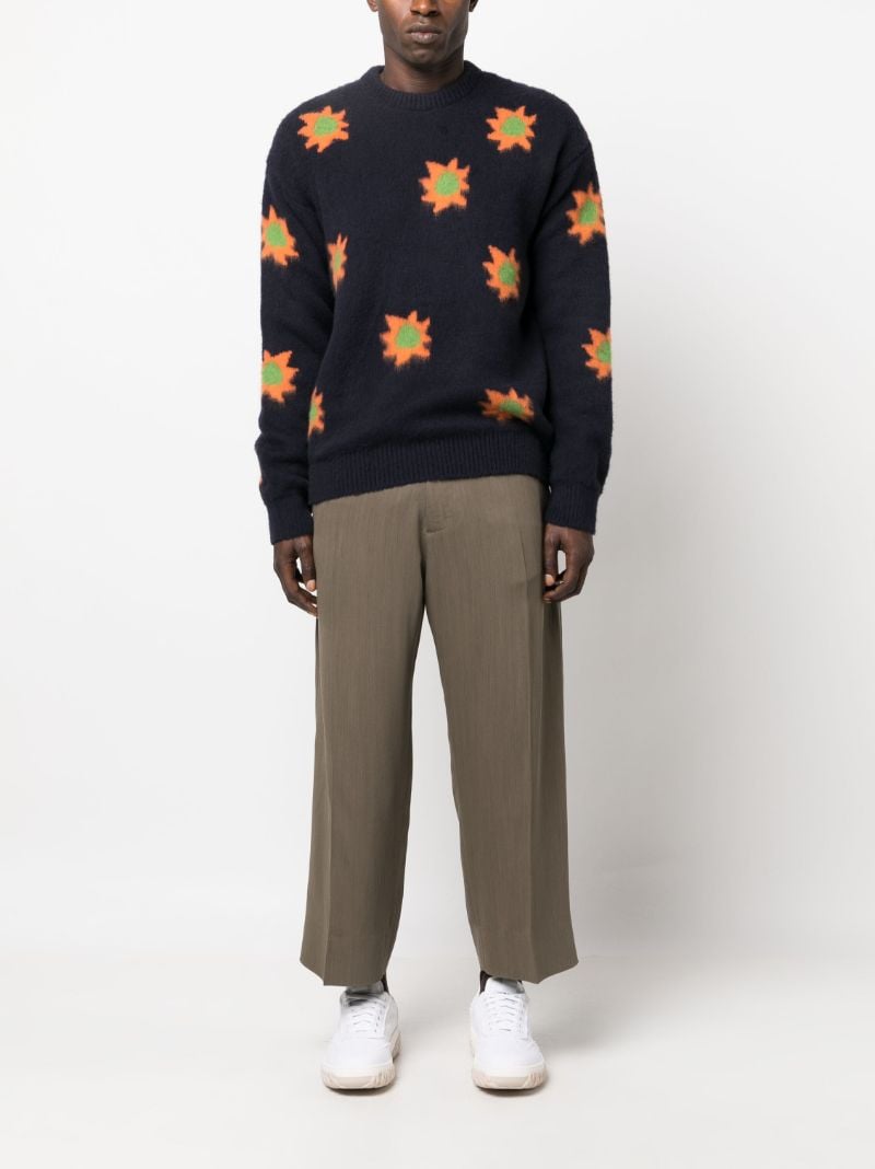 Blue Star-intarsia Sweater