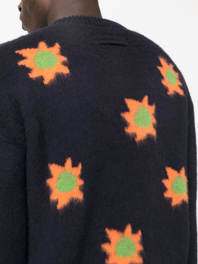 Blue Star-intarsia Sweater