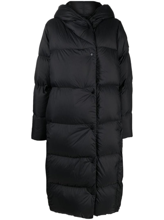 Black Rhoda Quilted Hooded Coat