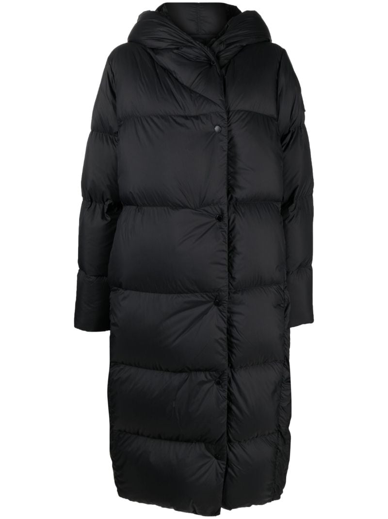 Black Rhoda Quilted Hooded Coat