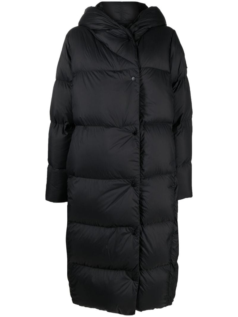 Black Rhoda Quilted Hooded Coat