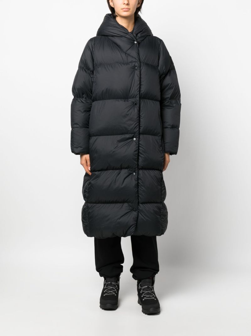 Black Rhoda Quilted Hooded Coat