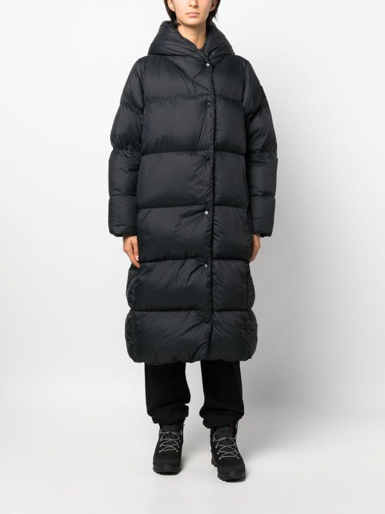 Black Rhoda Quilted Hooded Coat