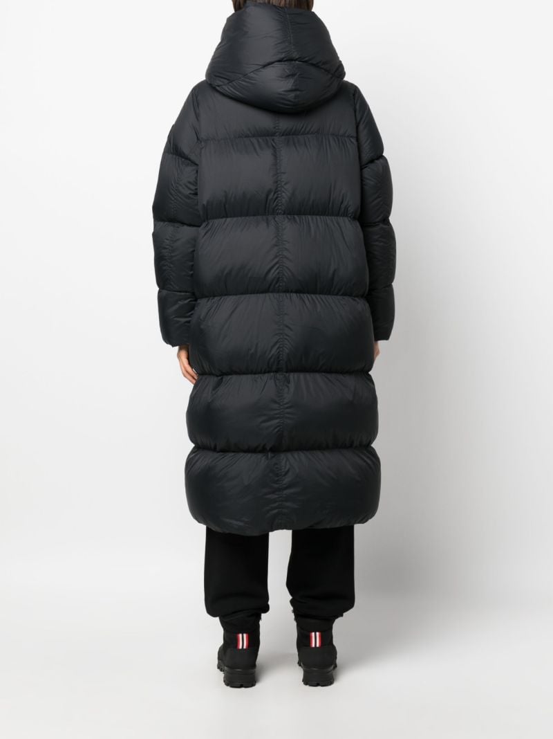 Black Rhoda Quilted Hooded Coat