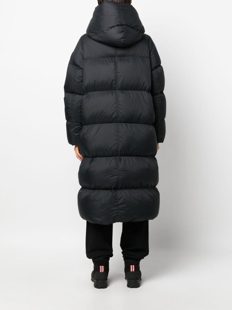 Black Rhoda Quilted Hooded Coat