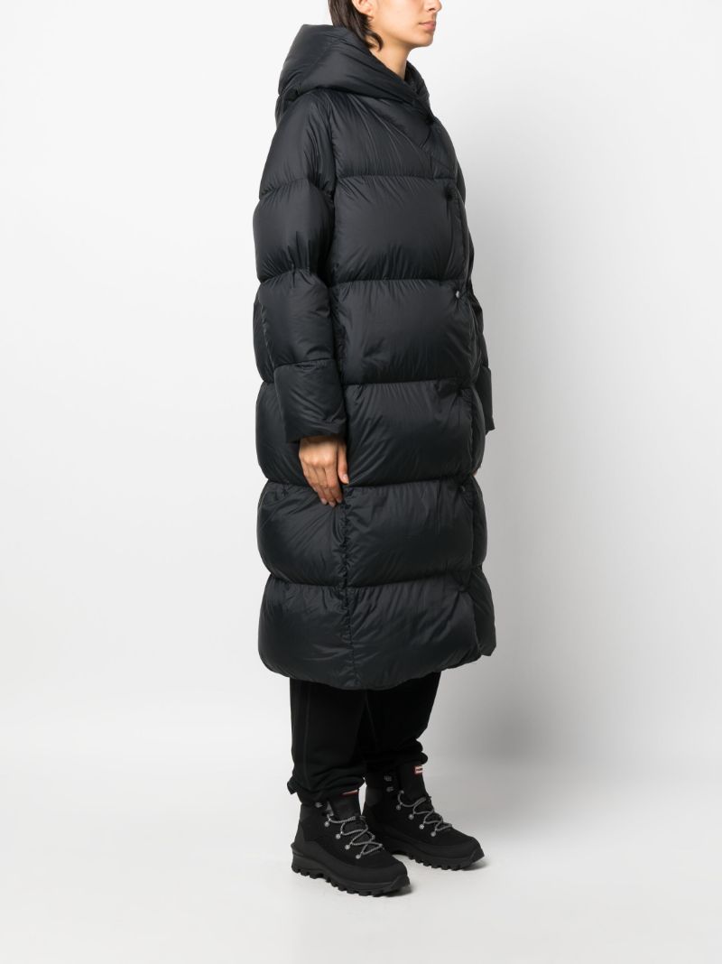 Black Rhoda Quilted Hooded Coat