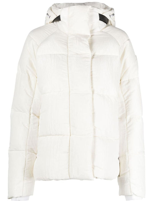 White Junction Hooded Quilted Coat