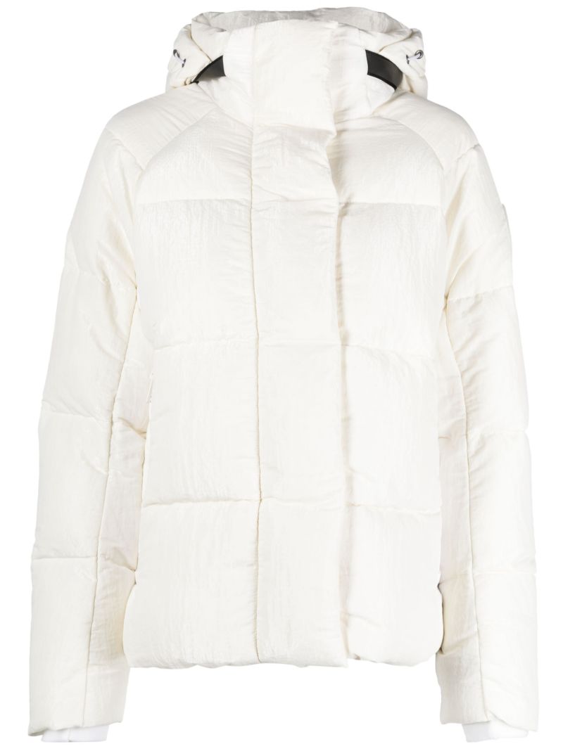 White Junction Hooded Quilted Coat