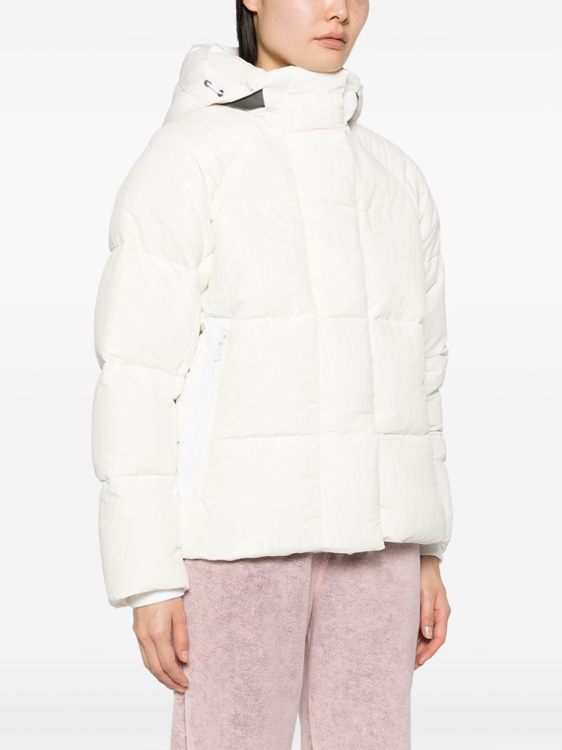 White Junction Hooded Quilted Coat