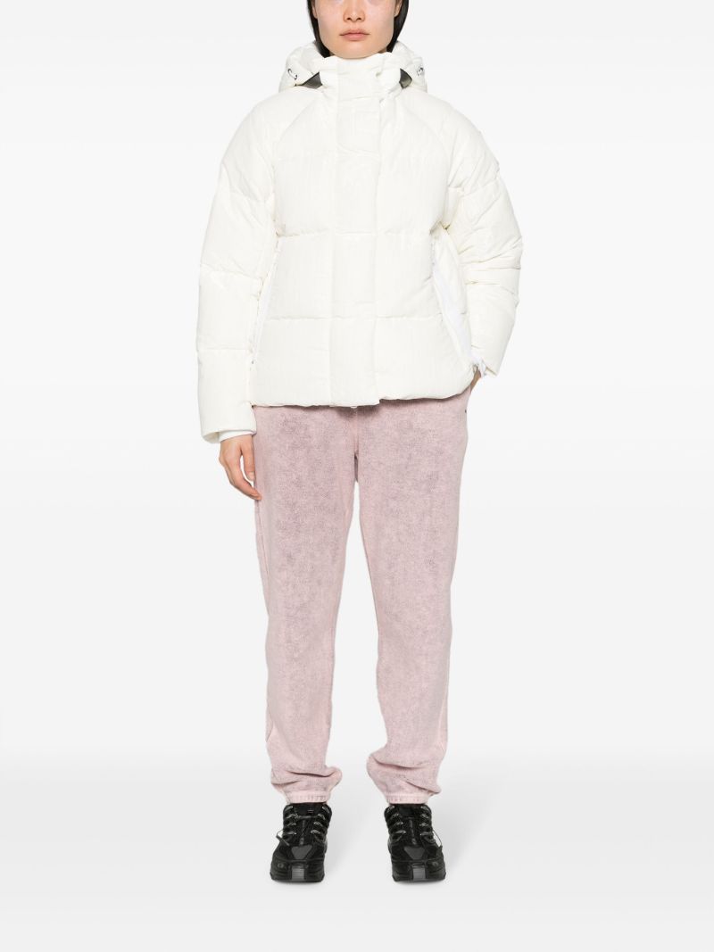 White Junction Hooded Quilted Coat