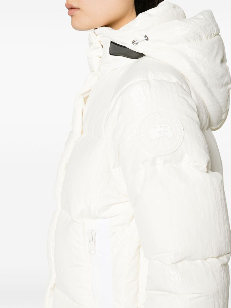 White Junction Hooded Quilted Coat