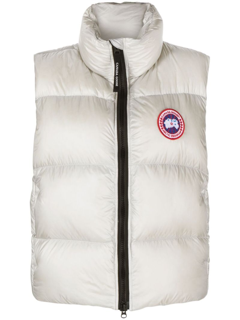 White Cypress Logo-patch Padded Gilet