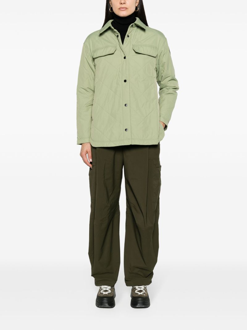 Green Albany Quilted Shirt Jacket