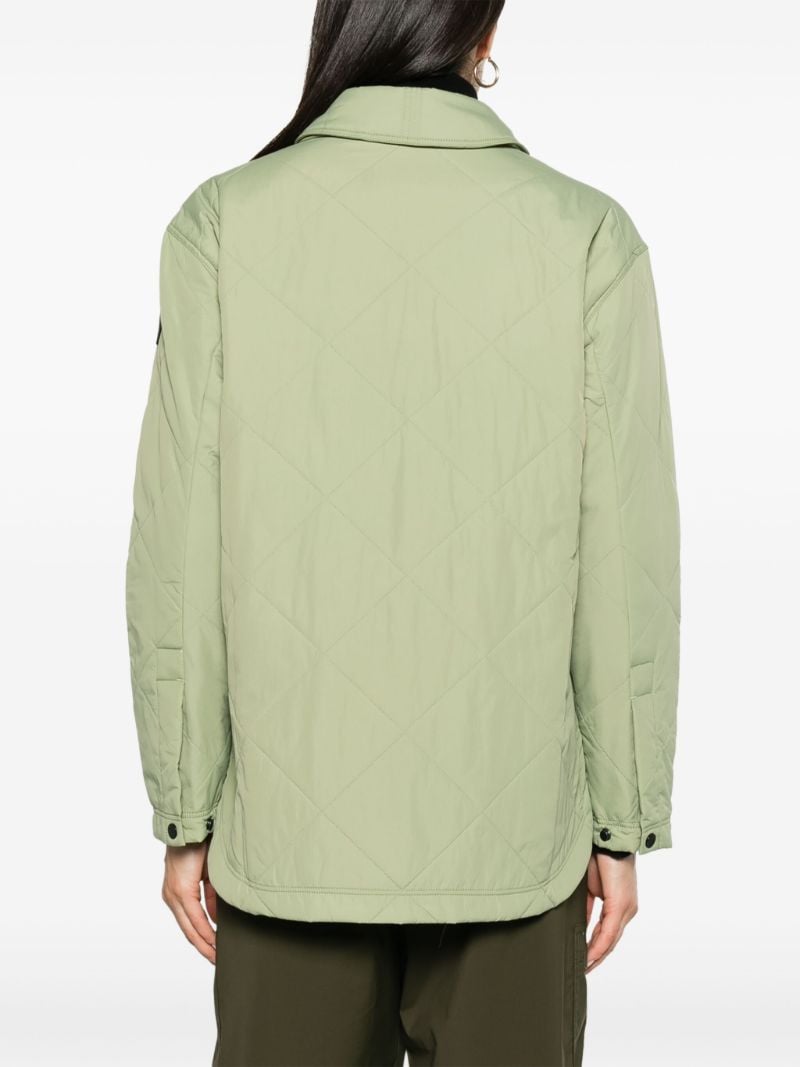 Green Albany Quilted Shirt Jacket