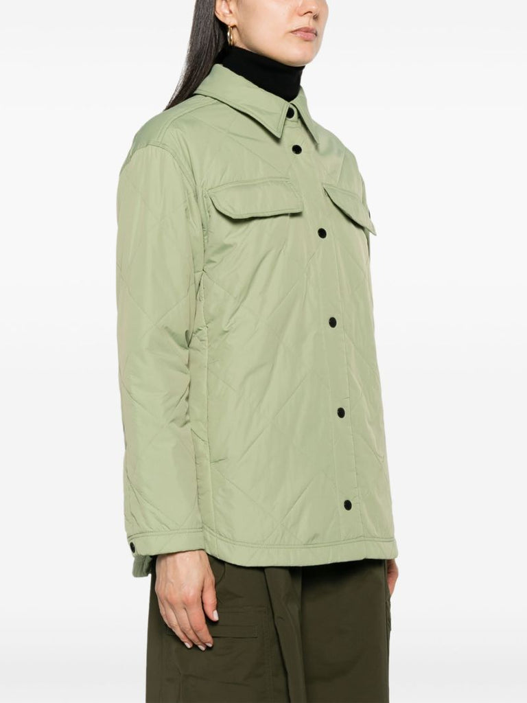 Green Albany Quilted Shirt Jacket