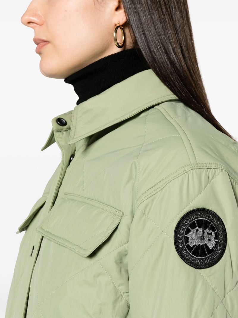 Green Albany Quilted Shirt Jacket