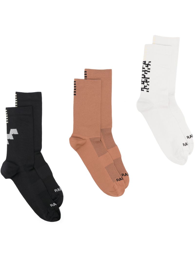 Black Pro Team Cycling Socks Set