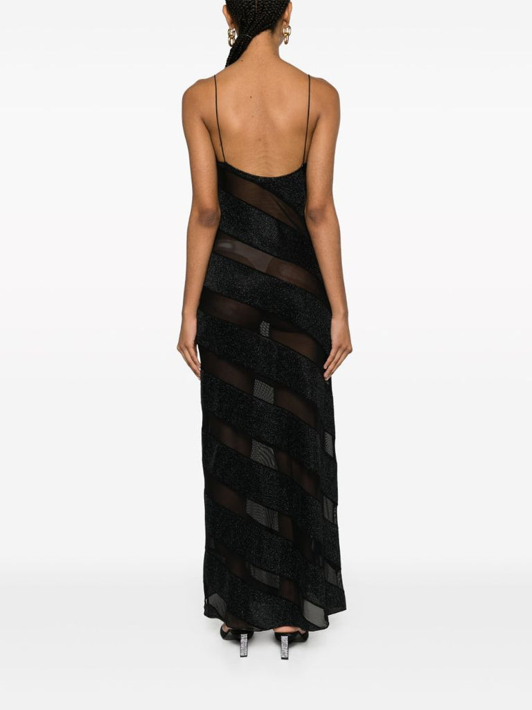 Black LumiÃ_x0083_Â¨re Twist Lurex Dress