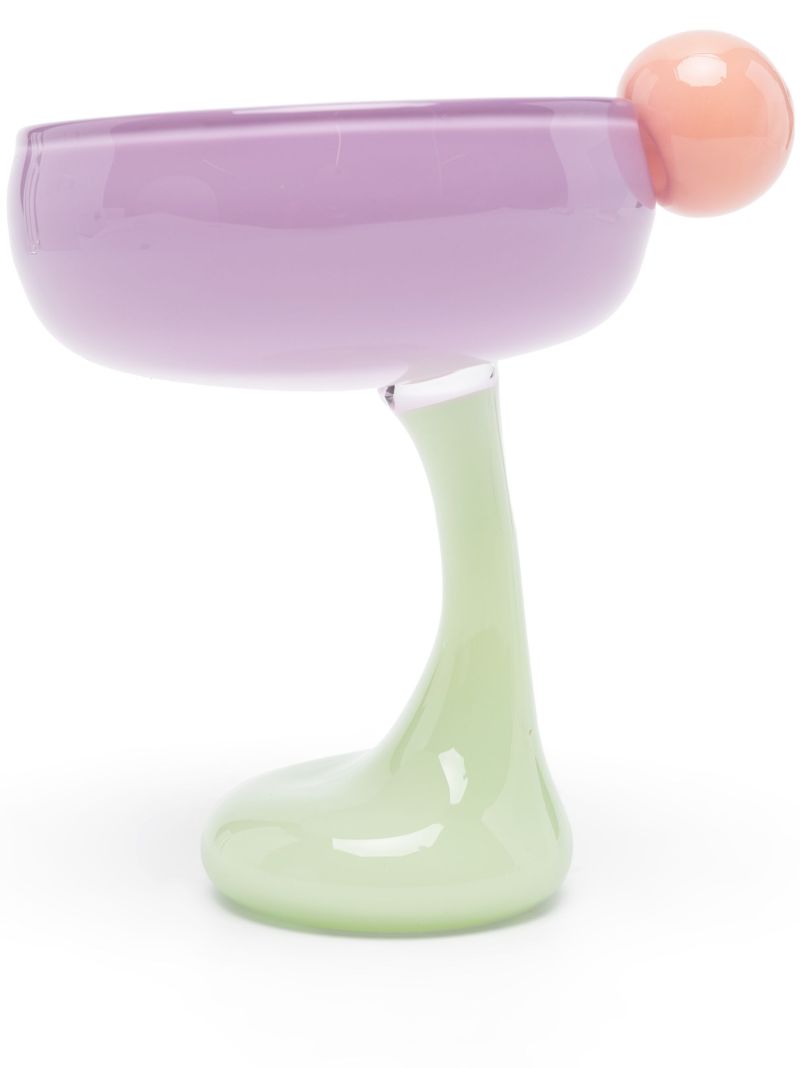 Purple Bon Bon Cocktail with a Twist Glass
