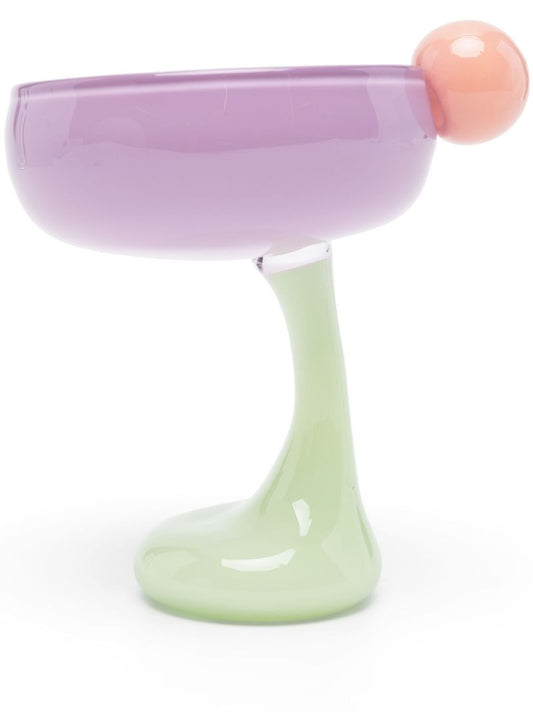Purple Bon Bon Cocktail with a Twist Glass