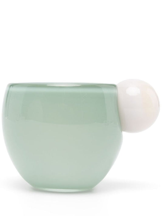 Green Bon Bon Glass Coffee Cup