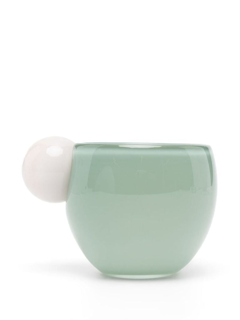 Green Bon Bon Glass Coffee Cup